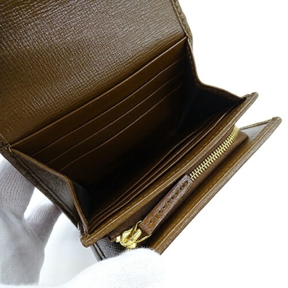 GUCCI Wallet Horsebit GG Supreme Canvas Brown 621891 - Picture 6 of 12